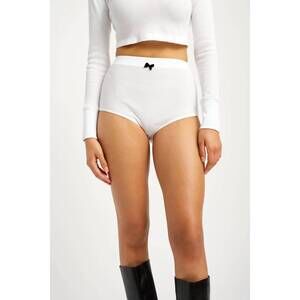 NEW ELIZA FAULKNER ula organic cotton waffle panty in white